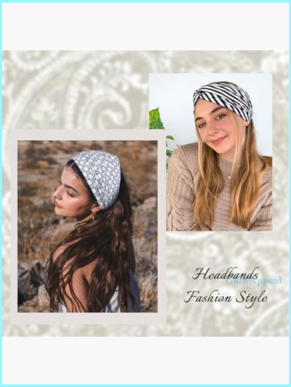 7-Inch Extra Wide Stretchy Headbands, 4-Pack, Yoga Workout Fashion Accessories - Picture 3 of 7
